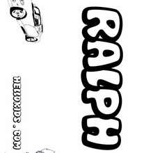 Ralph - Coloring page - NAME coloring pages - BOYS NAME coloring pages - Boys names starting with R or S coloring posters