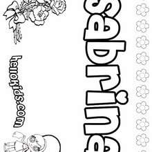 Sabrina - Coloring page - NAME coloring pages - GIRLS NAME coloring pages - S girls names coloring posters