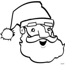 Santa's face coloring page - Coloring page - HOLIDAY coloring pages - CHRISTMAS coloring pages - SANTA coloring pages