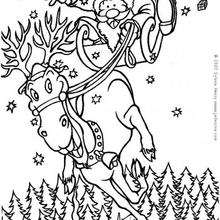 Christmas sleigh race coloring page