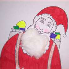 Santa Claus beard drawing lesson