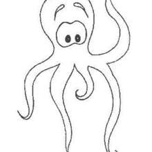 Sea octopus coloring sheet - Coloring page - ANIMAL coloring pages - SEA ANIMALS coloring pages - OCTOPUS coloring pages