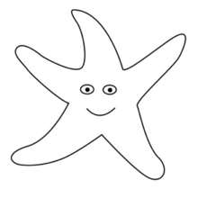 Sea star coloring page - Coloring page - ANIMAL coloring pages - SEA ANIMALS coloring pages - SEA STAR coloring pages