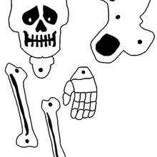 Articulated jumping skeleton printable stencil