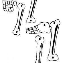 Articulated jumping skeleton (part 2) printable stencil