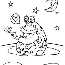 Alien coloring page - Coloring page - SPACE coloring pages - ALIEN coloring pages
