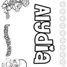 Alydia - Coloring page - NAME coloring pages - GIRLS NAME coloring pages - A names for girls coloring sheets