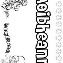 Aoibheann - Coloring page - NAME coloring pages - GIRLS NAME coloring pages - A names for girls coloring sheets