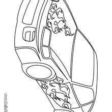 Car coloring page - Coloring page - TRANSPORTATION coloring pages - CAR coloring pages - TUNING CAR coloring pages