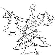 Christmas tree light coloring page - Coloring page - HOLIDAY coloring pages - CHRISTMAS coloring pages - CHRISTMAS TREE coloring pages - CHRISTMAS TREE LIGHTS coloring page