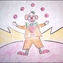 How to draw a Clown Joggler drawing lesson