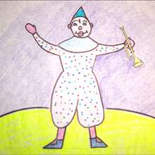 How to draw a Clown with Trumpet drawing lesson