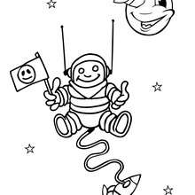 Cosmonaut coloring page