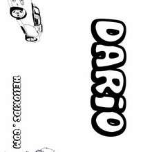 Dario - Coloring page - NAME coloring pages - BOYS NAME coloring pages - D names for Boys coloring book