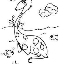 Water dinosaur coloring page