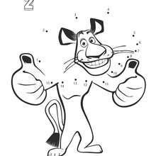 Madagascar 2 : Alex dot to dot picture - Coloring page - MOVIE coloring pages - MADAGASCAR coloring pages - MADAGASCAR 2 coloring pages