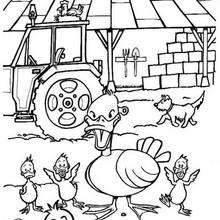 Duck and Duckling coloring page