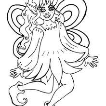 Fairy coloring page - Coloring page - FANTASY coloring pages - FAIRY coloring pages - FAIRY WINGS coloring pages