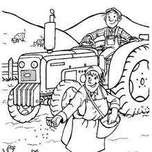 Farmer coloring page - Coloring page - ANIMAL coloring pages - FARM ANIMAL coloring pages - FARM coloring pages