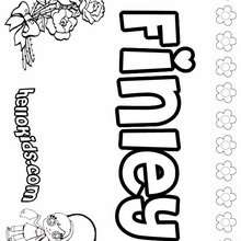 Finley - Coloring page - NAME coloring pages - GIRLS NAME coloring pages - F girly names coloring book