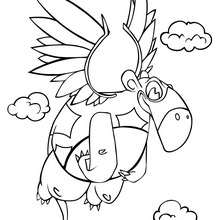 Flying Dinosaur coloring page - Coloring page - ANIMAL coloring pages - DINOSAUR coloring pages - Flying reptiles and Pterodactylus coloring pages