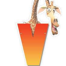Giraffe letter V