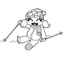 Winter game coloring page