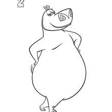 Madagascar 2 : Gloria coloring page - Coloring page - MOVIE coloring pages - MADAGASCAR coloring pages - MADAGASCAR 2 coloring pages