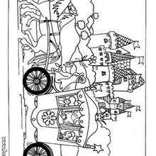 Horse and coach coloring page - Coloring page - FANTASY coloring pages - FANTASY to color in