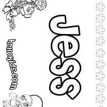 Jess - Coloring page - NAME coloring pages - GIRLS NAME coloring pages - J names for girls coloring pages