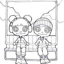 Kids a chairlift coloring page