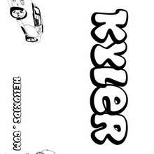 Kyler - Coloring page - NAME coloring pages - BOYS NAME coloring pages - Boys names starting with K or L coloring posters