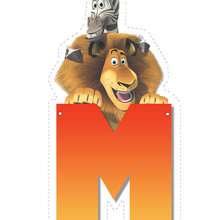 Lion and Zebra letter M letter