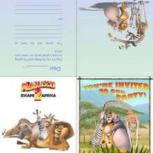 Madagascar 2 Party Invitation - Kids Craft - GREETING CARDS - Madagascar 2: Escape 2 Africa Cards