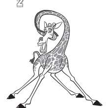 Madagascar 2 : Melman the giraffe coloring page