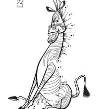 Madagascar 2 : Marty the zebra coloring page