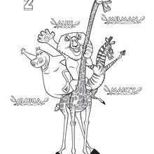 Madagascar 2 coloring page - Coloring page - MOVIE coloring pages - MADAGASCAR coloring pages - MADAGASCAR 2 coloring pages
