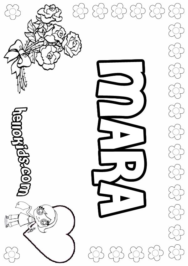 Coloring Pages For Girls Mara 1