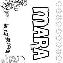 Mara - Coloring page - NAME coloring pages - GIRLS NAME coloring pages - M names for girls coloring posters