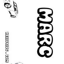 Marc - Coloring page - NAME coloring pages - BOYS NAME coloring pages - M+N boys names coloring posters
