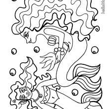 Beautiful Mermaid coloring page - Coloring page - FANTASY coloring pages - MERMAID coloring pages - Beautiful mermaid coloring pages