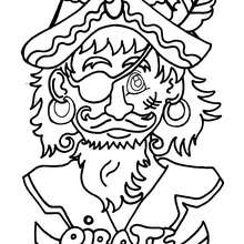 Pirate coloring page - Coloring page - FANTASY coloring pages - PIRATE coloring pages - PIRATE to color in