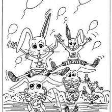 Rabbits coloring page - Coloring page - ANIMAL coloring pages - FARM ANIMAL coloring pages - RABBIT coloring pages