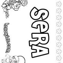 Sera - Coloring page - NAME coloring pages - GIRLS NAME coloring pages - S girls names coloring posters