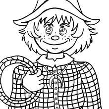 Shepherd with leather whip - Coloring page - FANTASY coloring pages - SHEPHERD coloring pages