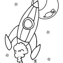 Spaceship coloring page - Coloring page - SPACE coloring pages - SPACECRAFT coloring pages