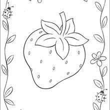 Big strawberry coloring page - Coloring page - GIRL coloring pages - STRAWBERRY SHORTCAKE coloring pages