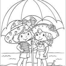 Strawberry Shortcake and Angel Cake coloring page - Coloring page - GIRL coloring pages - STRAWBERRY SHORTCAKE coloring pages