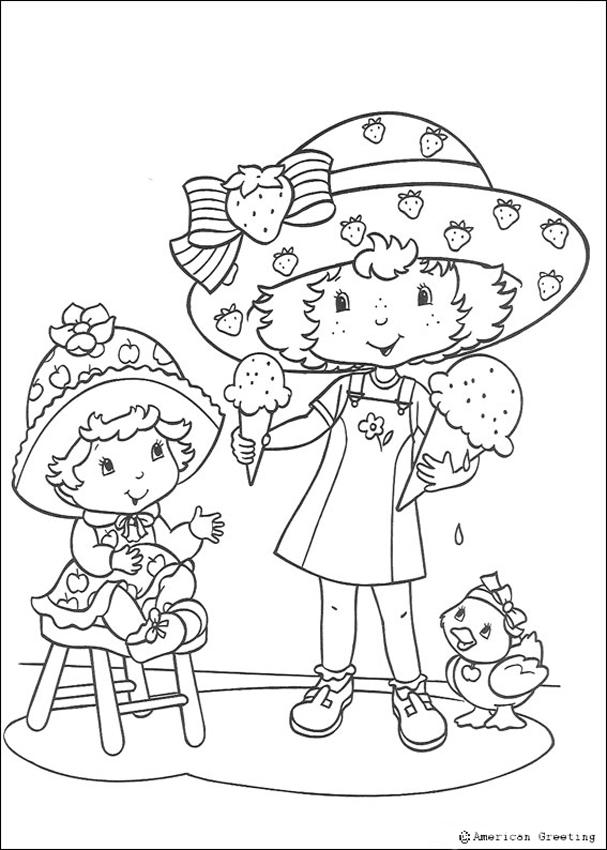 Strawberry shortcake and apple dumplin coloring pages - Hellokids.com