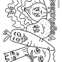 Vegetable coloring page - Coloring page - NATURE coloring pages - VEGETABLE coloring pages - VEGETABLES coloring pages
